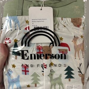 Emerson and Friends Women's Festive Reindeer Pajama Pants